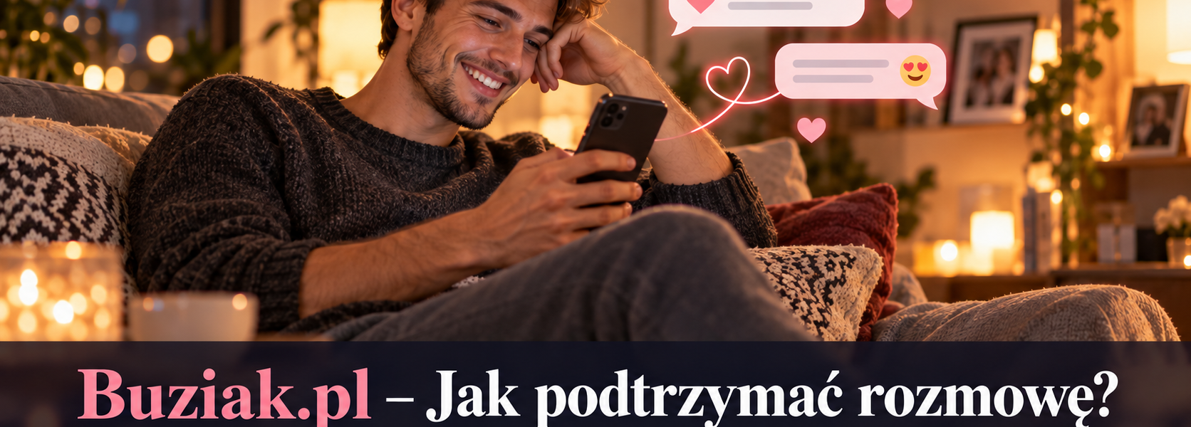 Portal Randkowy Buziak.pl - Jak podtrzymać rozmowę na portalu randkowym. Pomysły na ciekawe wiadomości
