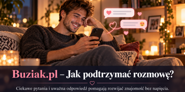 Portal Randkowy Buziak.pl - Jak podtrzymać rozmowę na portalu randkowym. Pomysły na ciekawe wiadomości